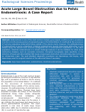 Cover page: Acute Large Bowel Obstruction due to Pelvic Endometriosis: A Case Report