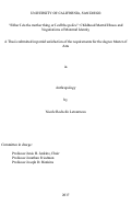 Cover page: “Either I do the mother thing or I call the police”: Childhood Mental Illness and Negotiations of Maternal Identity