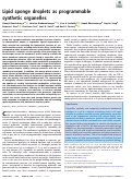 Cover page: Lipid sponge droplets as programmable synthetic organelles