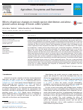 Cover page: Effects of land-use changes on woody species distribution and above-ground carbon storage of forest-coffee systems