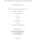 Cover page: Theories and Methods for a Cognitive Macro-Sociology of Culture