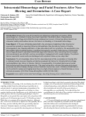 Cover page: Intracranial Hemorrhage and Facial Fractures After Nose Blowing and Sternutation: A Case Report