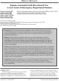 Cover page: Injuries Associated with Hoverboard Use: A Case Series of Emergency Department Patients