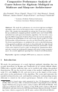 Cover page: Comparative Performance Analysis of Coarse Solvers for Algebraic Multigrid on Multicore and Manycore Architectures