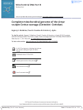 Cover page: Complete mitochondrial genome of the Amur sculpin <i>Cottus szanaga</i> (Cottoidei: Cottidae).