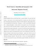 Cover page: Rooted America: Immobility and Segregation of the Intercounty Migration Network