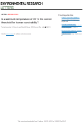 Cover page: Is a wet-bulb temperature of 35 ∘C the correct threshold for human survivability?