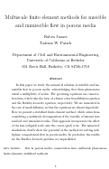 Cover page: Multiscale finite element methods for miscible and immiscible flow in porous media