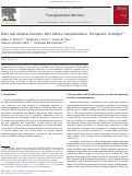 Cover page: Bone and mineral disorders after kidney transplantation: Therapeutic strategies