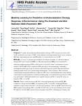 Cover page: Machine learning for prediction of chemoradiation therapy response in rectal cancer using pre-treatment and mid-radiation multi-parametric MRI