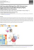 Cover page: Self-Assembled Matrigel-Free iPSC-Derived Liver Organoids Demonstrate Wide-Ranging Highly Differentiated Liver Functions