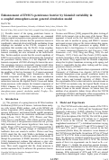 Cover page: Enhancement of ENSO's persistence barrier by biennial variability in a coupled atmosphere-ocean general circulation model