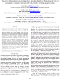 Cover page: Top-down information is more important in noisy situations: Exploring the role ofpragmatic, semantic, and syntactic information in language processing