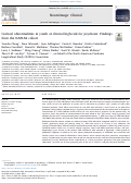 Cover page: Cortical abnormalities in youth at clinical high-risk for psychosis: Findings from the NAPLS2 cohort.