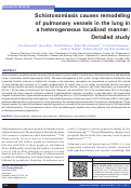 Cover page: Schistosomiasis Causes Remodeling of Pulmonary Vessels in the Lung in a Heterogeneous Localized Manner: Detailed Study