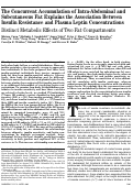 Cover page: The Concurrent Accumulation of Intra-Abdominal and Subcutaneous Fat Explains the Association Between Insulin Resistance and Plasma Leptin Concentrations Distinct Metabolic Effects of Two Fat Compartments