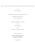 Cover page: Essays on the Role of Information in Development Economics, Trade and Political Economy