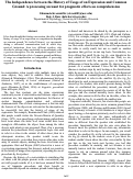 Cover page: The Independence between the History of Usage of an Expression and Common Ground: A processing account for pragmatic effects on comprehension