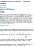 Cover page: Tropical cloud buoyancy is the same in a world with or without ice