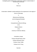 Cover page: Investigating genetic determinants of phenotypic variation in natural isolates of Saccharomyces cerevisiae