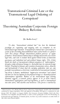 Cover page: Transnational Criminal Law or the Transnational Legal Ordering of Corruption?