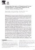 Cover page: Comparing Outcomes of Transfemoral Versus Transbrachial or Transradial Approach in Carotid Artery Stenting (CAS)