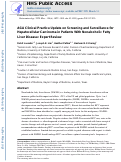 Cover page: AGA Clinical Practice Update on Screening and Surveillance for Hepatocellular Carcinoma in Patients With Nonalcoholic Fatty Liver Disease: Expert Review