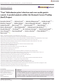 Cover page: “True” Helicobacter pylori infection and non‐cardia gastric cancer: A pooled analysis within the Stomach Cancer Pooling (StoP) Project