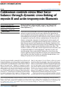 Cover page: Caldesmon controls stress fiber force-balance through dynamic cross-linking of myosin II and actin-tropomyosin filaments