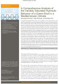 Cover page: A Comprehensive Analysis of the Variably Saturated Hydraulic Behavior of a Green Roof in a Mediterranean Climate