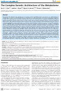 Cover page: The Complex Genetic Architecture of the Metabolome