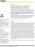 Cover page: A fixed moderate-dose combination of tiletamine+zolazepam outperforms midazolam in induction of short-term immobilization of ball pythons (Python regius)