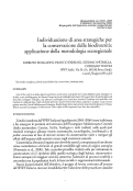 Cover page: Individuazione di aree strategiche per la conservazione della biodiversità: applicazione della metodologia ecoregionale