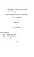 Cover page: Controlled Rough Paths on Manifolds