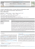 Cover page: A dyadic longitudinal analysis of parent-adolescent inflammation trends and the role of shared socioeconomic characteristics on family inflammation.