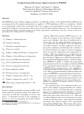 Cover page: Computational economy improvements in PRISM