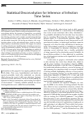 Cover page: Statistical Deconvolution for Inference of Infection Time Series