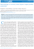 Cover page: Methodology in coronary artery bypass surgery quality assessment.