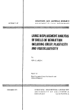 Cover page: Large Displacement Analysis of Shells of Revolution, Including Creep, Plasticity and Viscoelasticity