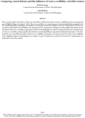 Cover page: Competing causal debates and the influence of source credibility on belief revision