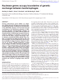 Cover page: Nuclease genes occupy boundaries of genetic exchange between bacteriophages.