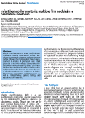 Cover page: Infantile myofibromatosis: multiple firm nodules in a premature newborn