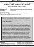 Cover page: Point-of-Care Multi-Organ Ultrasound Improves Diagnostic Accuracy in Adults Presenting to the Emergency Department with Acute Dyspnea