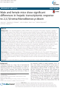 Cover page: Male and female mice show significant differences in hepatic transcriptomic response to 2,3,7,8-tetrachlorodibenzo-p-dioxin