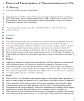 Cover page: Perceived uncertainties of characterization in LCA: a survey