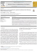 Cover page: Eplerenone as a novel treatment for persistent subretinal fluid following retinal detachment surgery