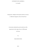 Cover page: Writing Gems: Ekphrastic Description and Precious Stones in Hellenistic Epigrams and Later Greek Prose