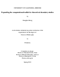 Cover page: Expanding the computational toolkit for theoretical chemistry studies