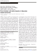 Cover page: Forest structure and carbon dynamics in Amazonian tropical rain forests