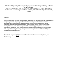 Cover page: Feasibility of Single Use Surgical Equipment in a Spine Surgical Setting: A Review of the Literature